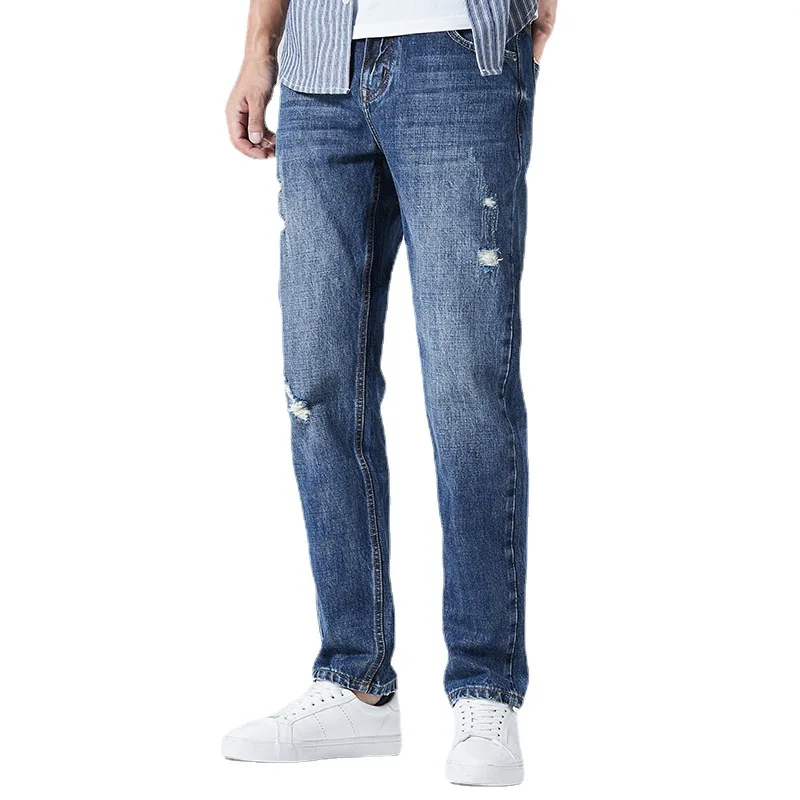 Jeans Man 2021 Autumn and winter plus  stretch version of fashion casual pants straight leg slim pants