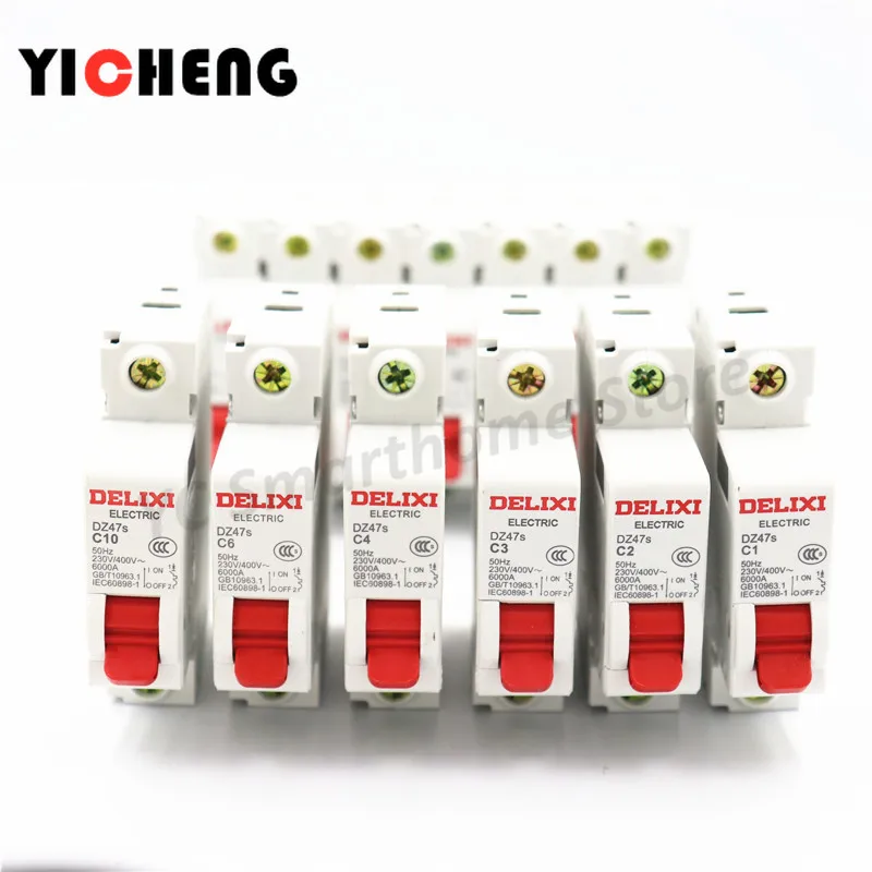 

1pcs Circuit Breaker Air Switch HDBE DZ47S DZ47 1P Type C 1-63A