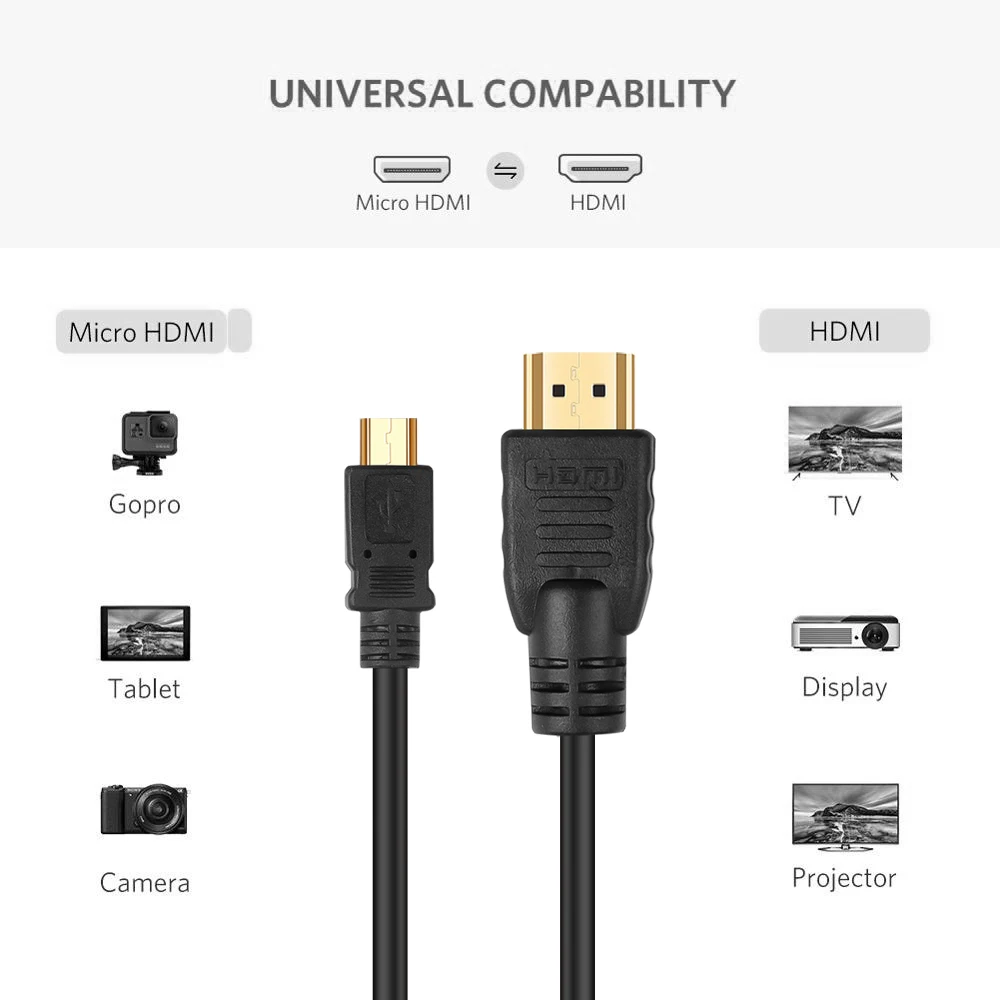 Kebidu Универсальный Micro USB к HDMI совместимый кабель 1080P HDTV адаптер для Samsung Galaxy Note 3 S2 - Фото №1