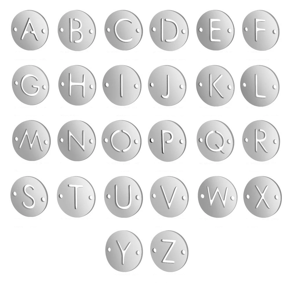 A-Z 26 букв серебряный кулон ожерелье из нержавеющей стали ювелирные изделия