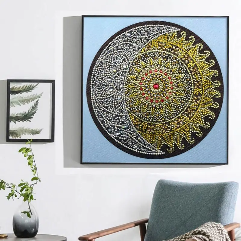 Алмазная вышивка Мандала 5D стразами специальной формы Набор для вышивки
