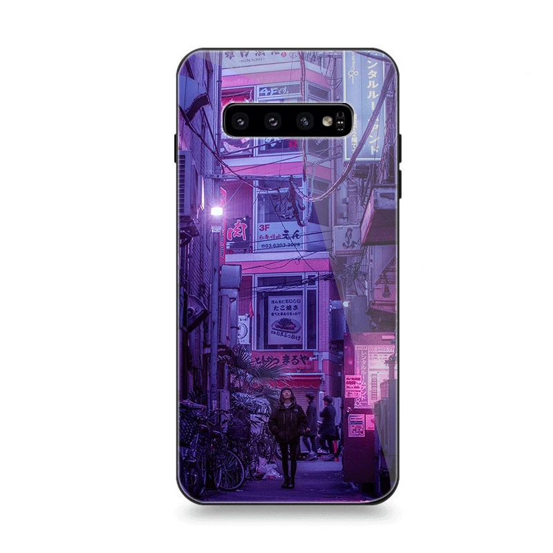 Стеклянный Чехол для мобильного телефона Samsung A10 A20 A30 A40 A50 A60 A70 S7 Edge S8 Plus Note 8 9 S10