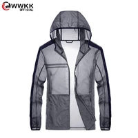 wwkk sun protection men%e2%80%98s clothing rain jacket waterproof hiking fishing camping clothes softshell thin coat quick dry outdoor