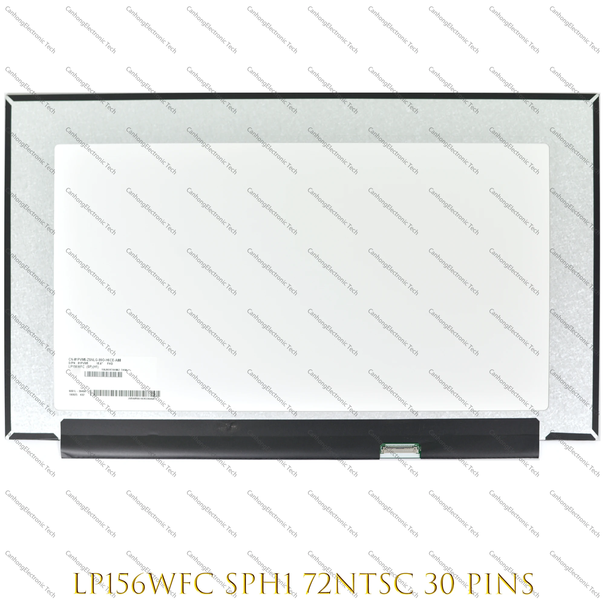 

15.6" For LP156WFC SPH1 72%NTSC FHD 1920*1080 IPS 30Pins Matte LCD LED Display Panel Assembly Matrix DP/N 01PVM5