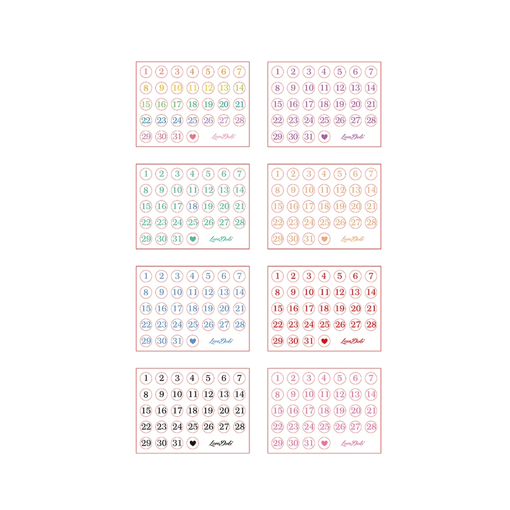 Lovedoki 31 день календарные наклейки Bullet Journal стикеры наклейки для дневника повседневные этикетки даты стикеры скрапбук декоративные канцелярские принадлежности