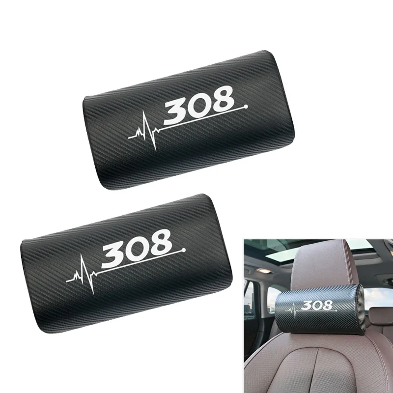 Автомобильная подушка для шеи из углеродного волокна подголовник дорожная Peugeot