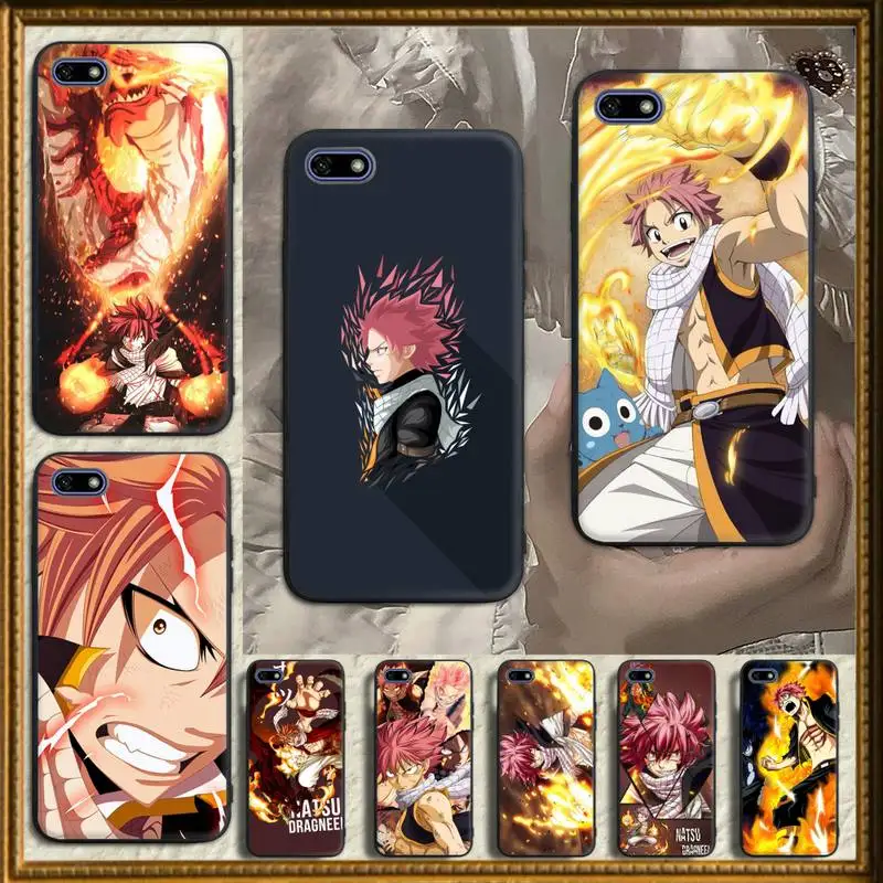 

Fairy Tail Natsu Dragneel Fire Phone Case For Huawei Honor v30 9 5a 7 v20 v10 8 7a lite view pro x soft Cover Fundas