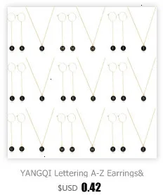 YANGQI Hallow сердце Алфавит Письмо A-Z кулон ожерелье для женщин популярный дизайн модные ювелирные изделия личное ожерелье золотой цвет