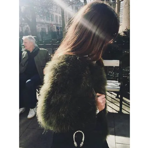 Grass green TOPFUR черная шуба из натурального меха женская меховая куртка пальто из натурального меха женская кожаная куртка с мехом винно-Красного цвета пальто короткого размера плюс - Цвет: Grass green