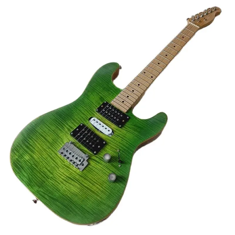 

Flame maple 6 string electric guitar 39 inch high gloss Musical instrument Canada maple neck with fog problem
