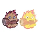 Футбольные эмалевые булавки, Забавный огненный эльф, японская игра, животное, металлический рюкзак, воротник, лацкан, значок, модные ювелирные изделия