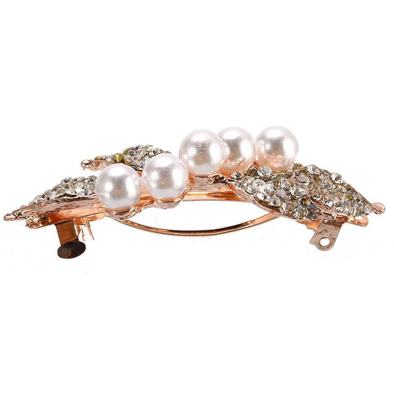 Модная женская жемчужная заколка для волос заколки со стразами разноцветные