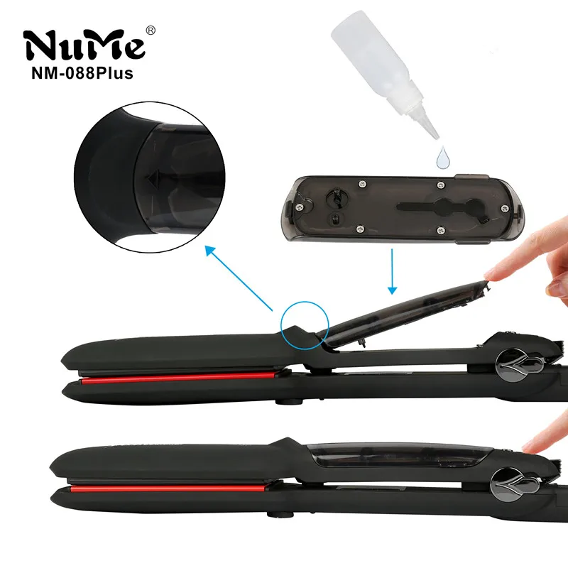 Паровой выпрямитель для волос инфракрасный нагреватель плоский утюг