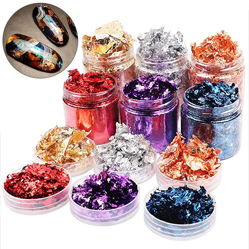 3 г фольга бумага сделай сам блестящие золотые листья хлопья роскошные