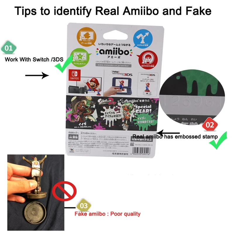 Nintendo Switch Amiibo Splatoon 2 фигурки NFC Inkling мальчик девочка кальмар жемчуг Марина