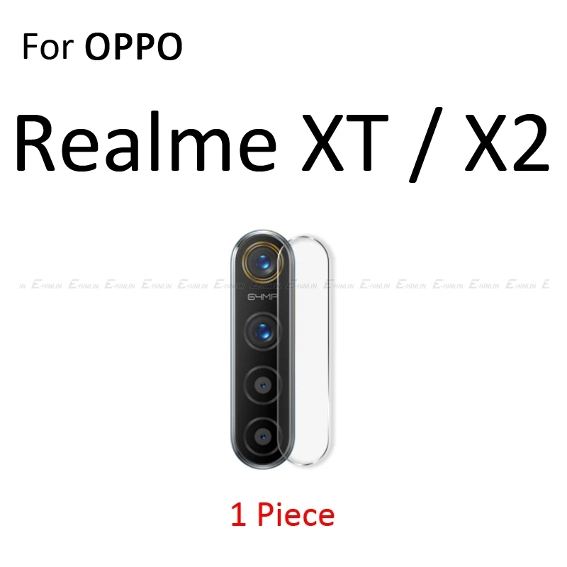 For Realme XT or X2 Прозрачная задняя защитная пленка для объектива камеры OPPO Realme 1 2 3i 3 5S 5 Pro C2 Q XT X2 X Lite из закаленного стекла - Цвет: For Realme XT or X2