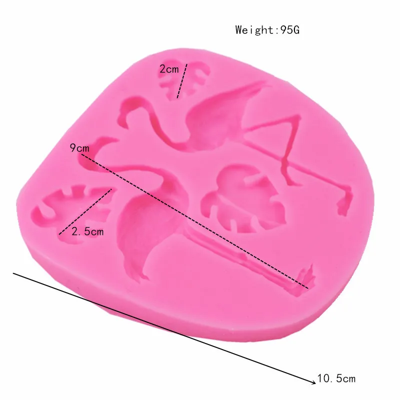 Flamingo Fondant Cake Silicone Mold Turtle Leaf Tropical Rainforest Series Chocolate Baking DIY Tool | Дом и сад