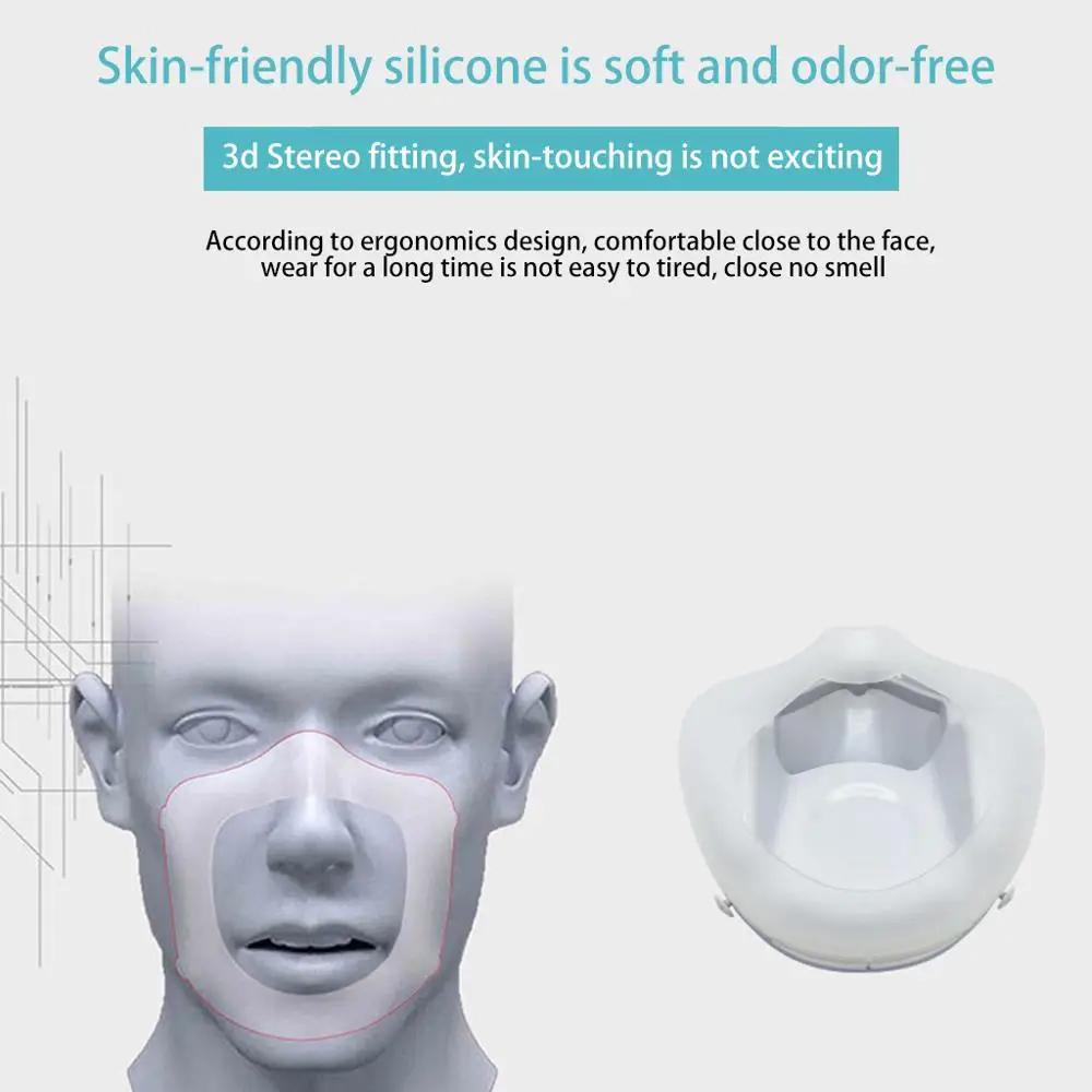 

Electric Smart Mouth-Muffle, Electric Dust Breathing Respirator Anti-Pollution Breathable Mouth Filter, Filter Half Face Automat