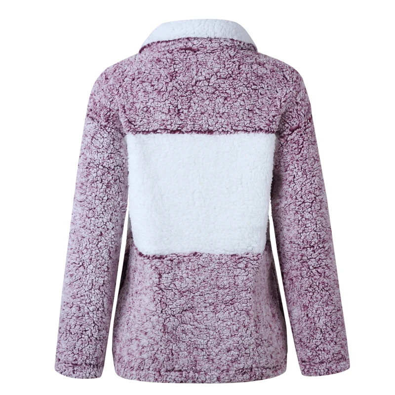 Женская толстовка с капюшоном из искусственного меха на молнии высоким