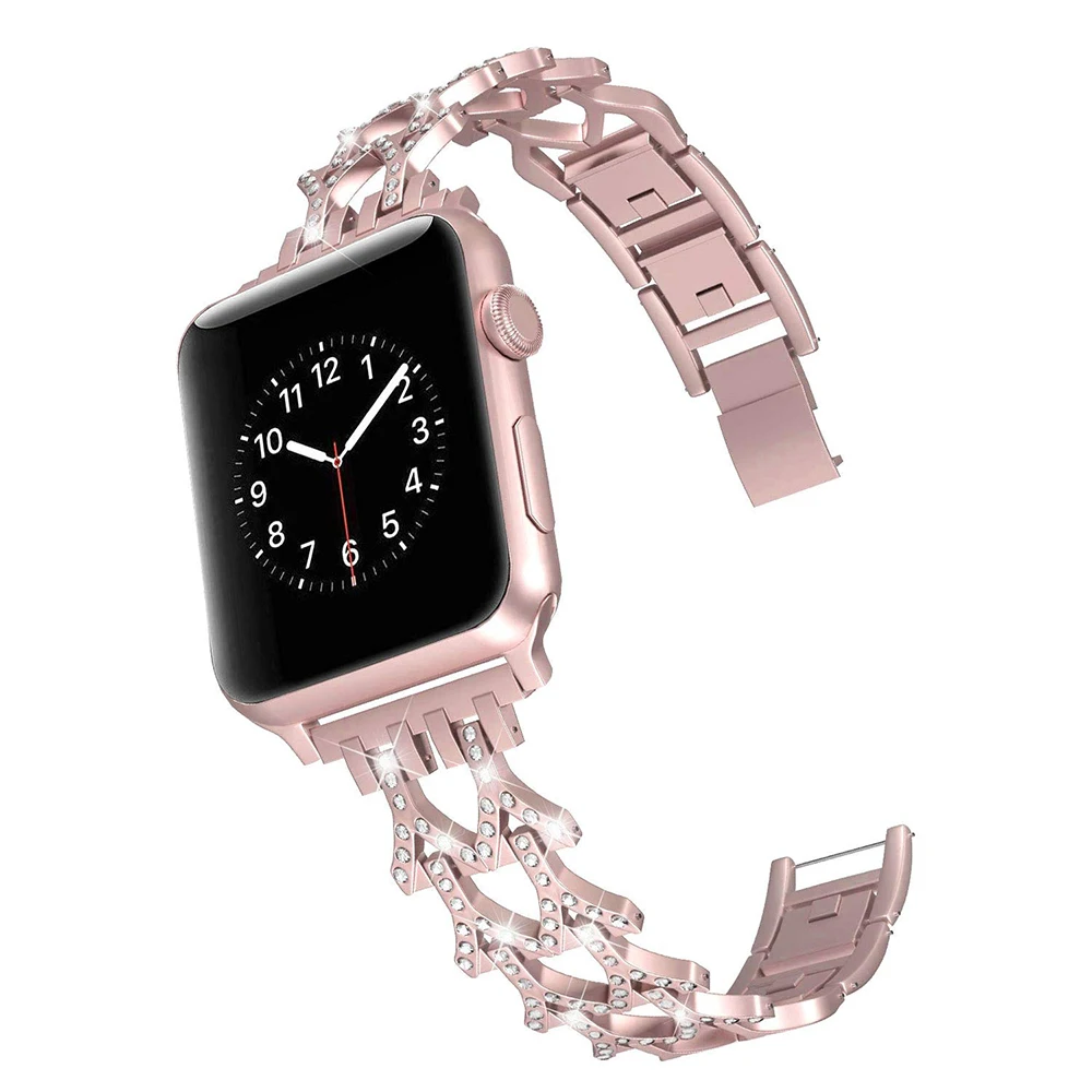 Браслет из нержавеющей стали для Apple Watch Series SE 6 5 4 44 мм 40 мм|Ремешки часов| |