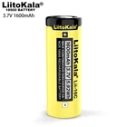 Аккумуляторная батарея LiitoKala, литий-ионный аккумулятор для светодиодного фонарика, 2021, 18500 в, 3,7 мАч, 1600