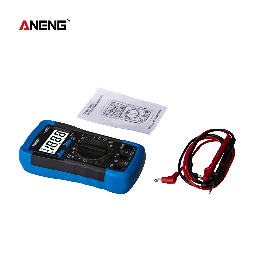 A830L мультиметр 830L Ручной цифровой универсальный измеритель Амперметр Вольтметр