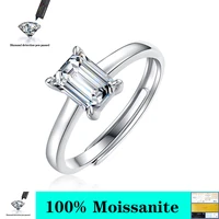 925 sterling silver ring 1ct classic style moissanite diamond ring wedding party anniversary ring for women fine jewelry
