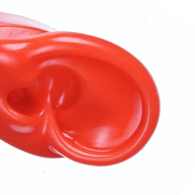

1 Pair White Silicone Ear Model Soft Adult Simulation Ears for Hearing Aid Shop Window Display (1 Left Ear + 1 Right Ear)
