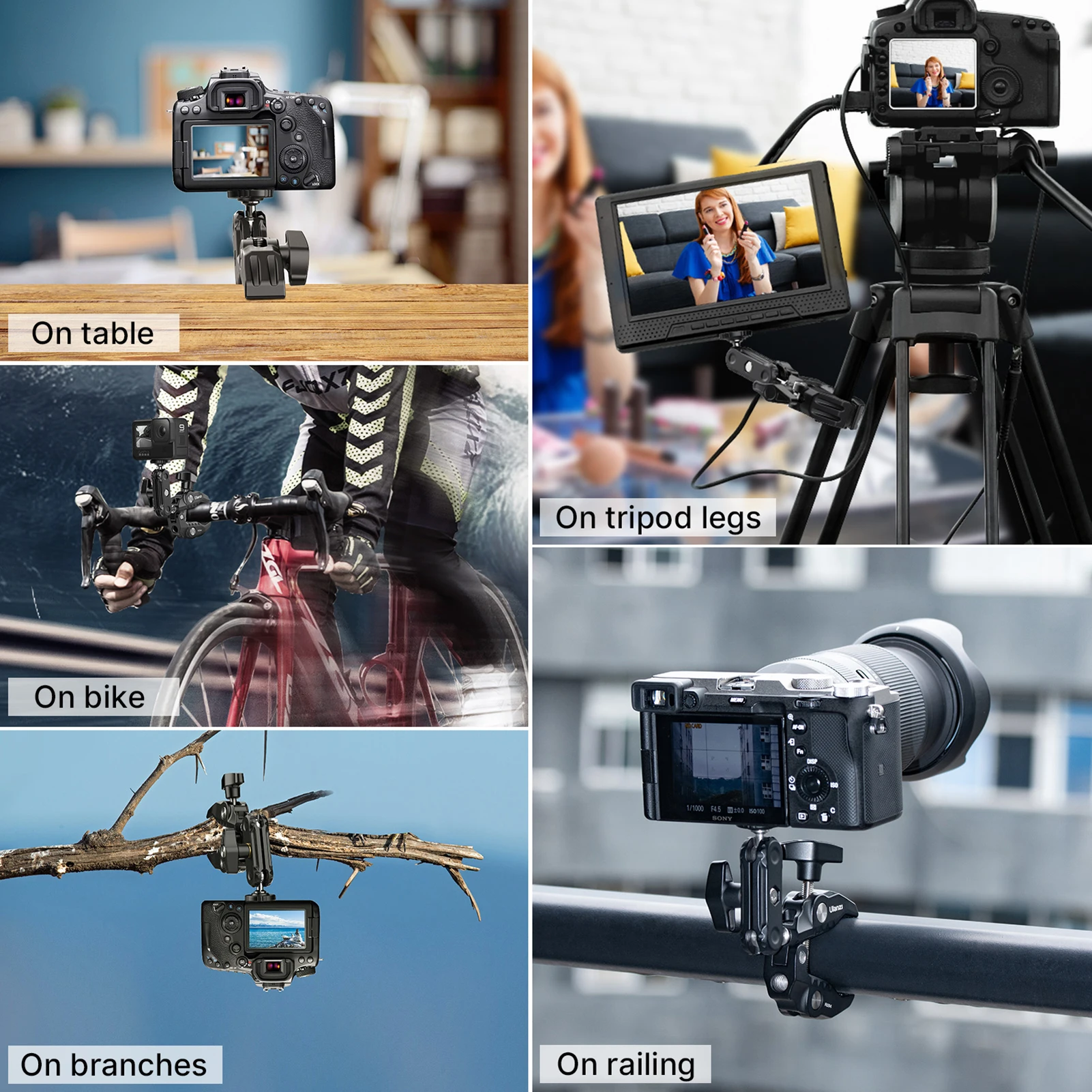 Металлический супер-зажим Ulanzi R094/ R096 с двойной шариковой головкой волшебная