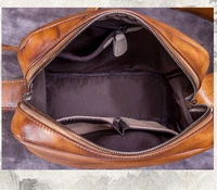 Luxury Vintage Genuine Leather Mens Shoulder Messenger Bag Men Small Crossbody Bags Handmade Cowhide Leather 2020 New Business