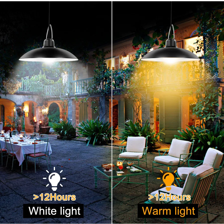 

2 in 1 Bulbs IP65 Waterproof Bright Solar LED Lamp With Split Poly-Si Panel Extend Cable for Garden Indoor Outdoor Room Lighting