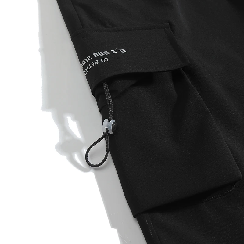 

Summer Casual Men's Shorts Homme Fashion Sweatpants Male Overalls With Pocket Street Letter Loose Cargo Shorts Leisure Pants