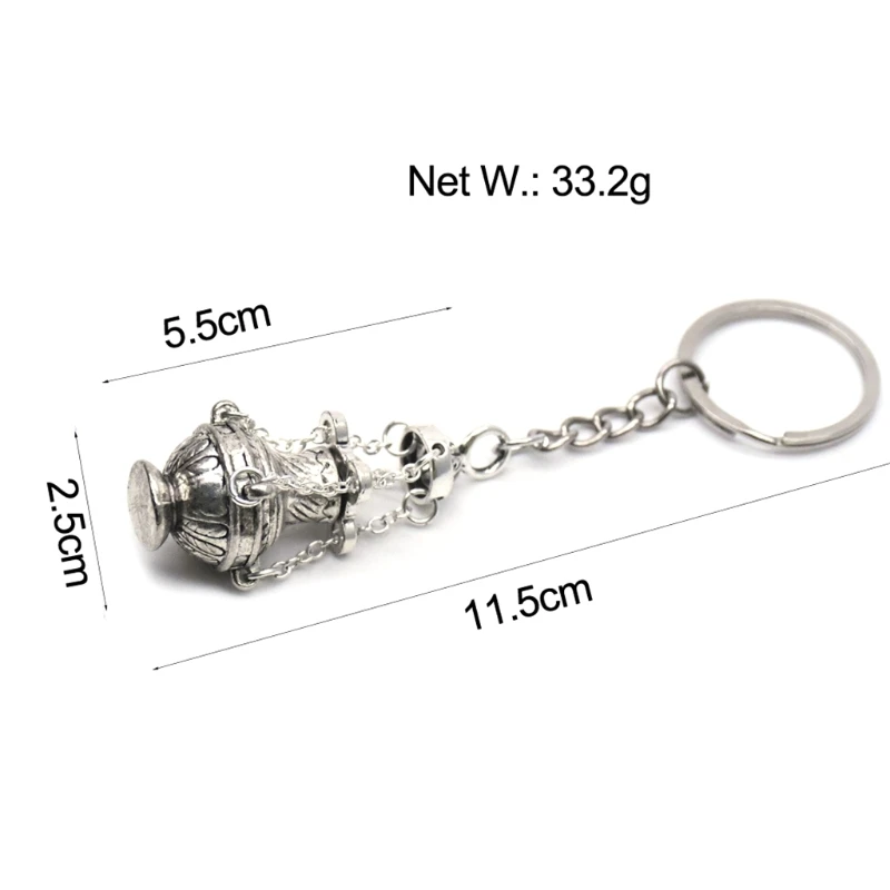 

Christian Incense Burner Keychain Religious Key Ring Jewelry Bag Car Pendant Keyfob Church Souvenirs Gift
