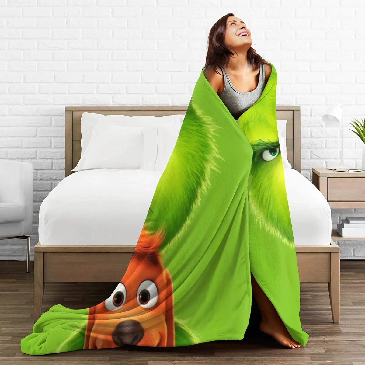 

Ultra Soft Sofa Blanket Cover Blanket Cartoon Cartoon Bedding Flannel plied Sofa Bedroom Decor for Children and Adults Black