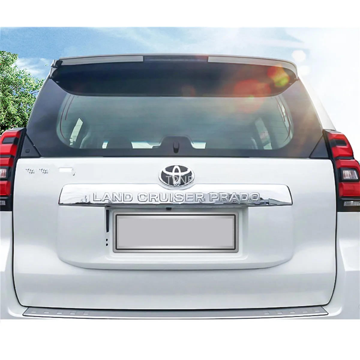Яркая серебристая хромированная накладка на багажник из АБС пластика для Toyota Land