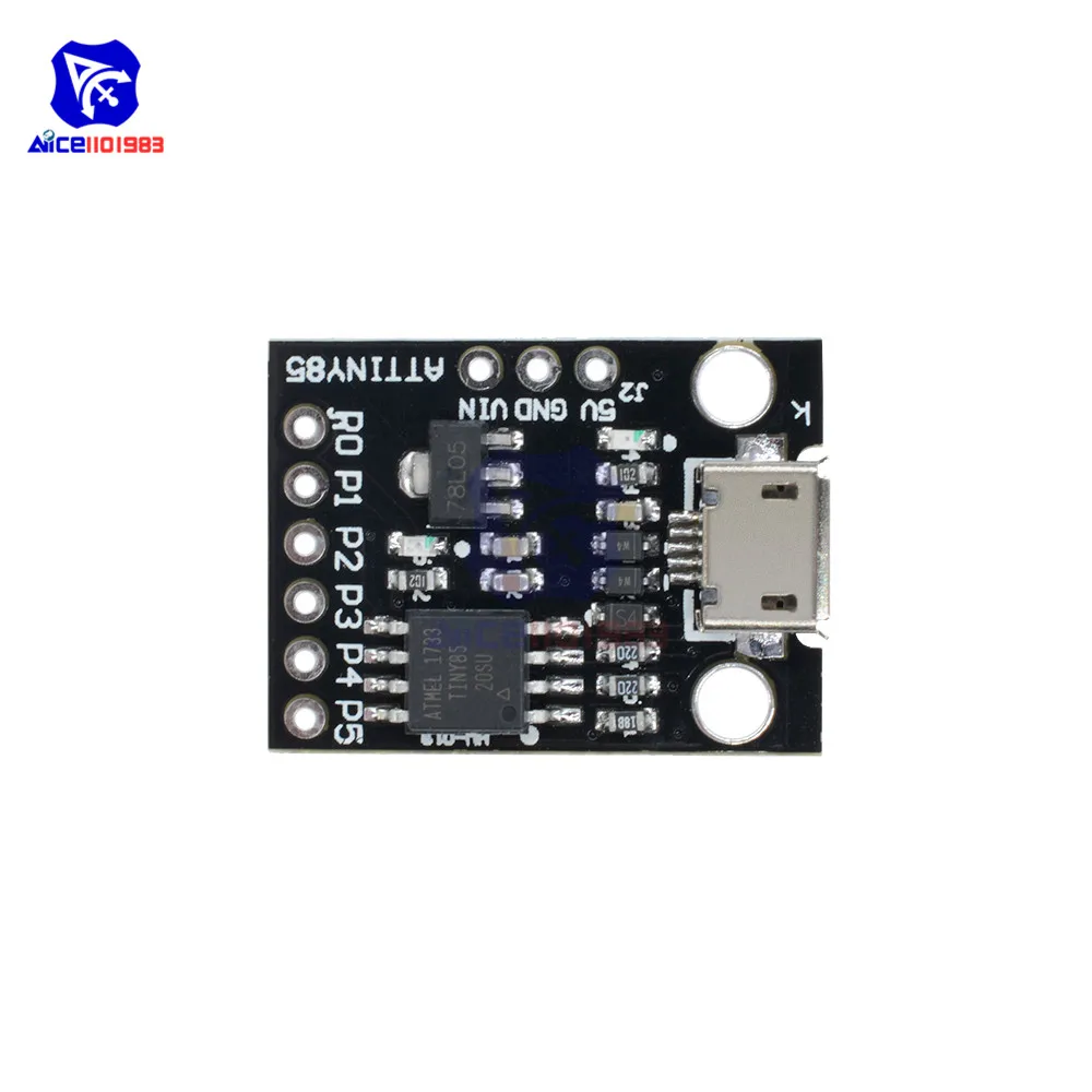 Расширительный модуль diymore ATtiny ATtiny85 Micro USB для микроконтроллера Arduino IIC I2C TWI SPI -