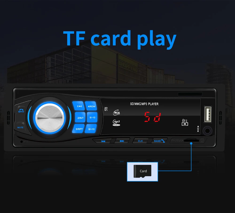 Автомагнитола совместимая с Bluetooth 12 В автомобильное стерео радио FM Aux IN вход