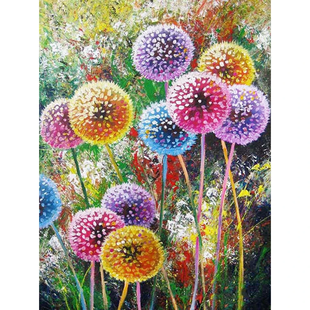 

Full Square/Round Drill 5D DIY Diamond Painting "Colored dandelion" Embroidery Cross Stitch 5D Home Decor Gift G646