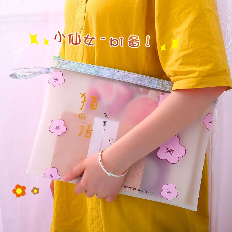 Японские канцелярские товары милая розовая вишневая кошка лазерная