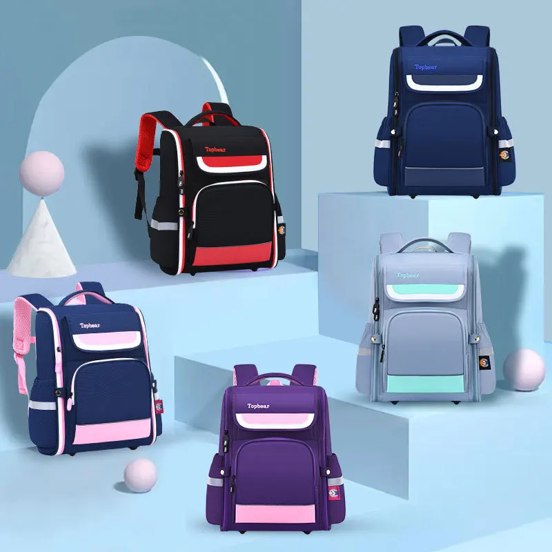 

New Korean children's schoolbag for primary school boys, grade 123 to grade 6 ridge protection girls, light weight reduction