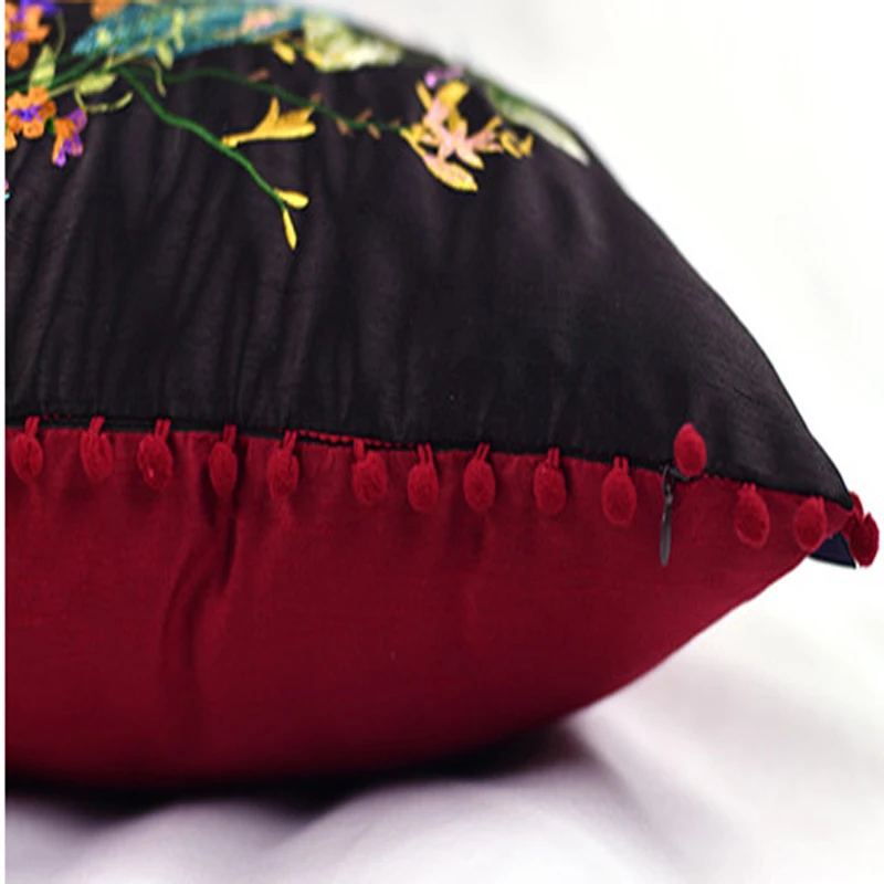 Chinese Embroidery Pillow Cushion Cover Flower Dragonfly Throw Decorative Pillows Cojines Decorativos Para Sofa Coussin Cushions | Дом и сад