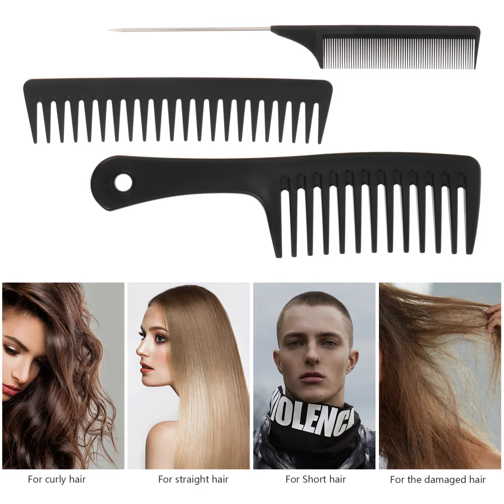 

3pcs Barber Brush Tool Hairdressing Comb Hair Salon Supplies Comfortable Combs