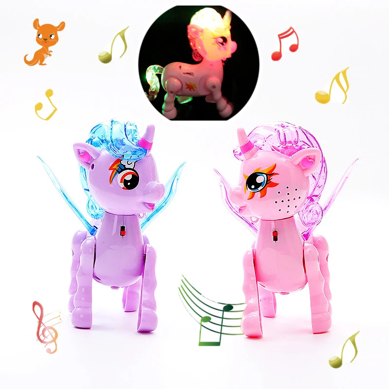 Прогулочный электромобиль с надписью Unicorns животное игрушка светодиодный