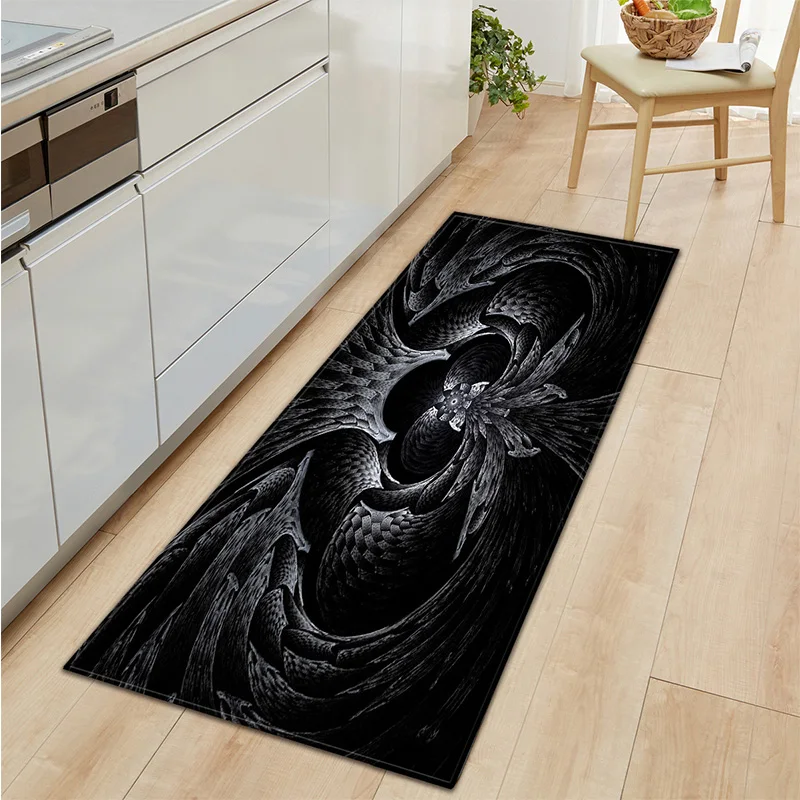 

3D Printing Kitchen Long Mats Home Entry Doormat Living Room Sofa Carpet Bathroom Anti-slip Mat Wardrobe Shoe Cabinet Strip Rug