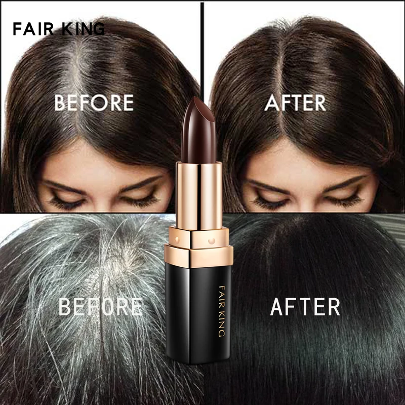 Одноразовая краска для волос Мгновенный коричневый корень покрытие изменение
