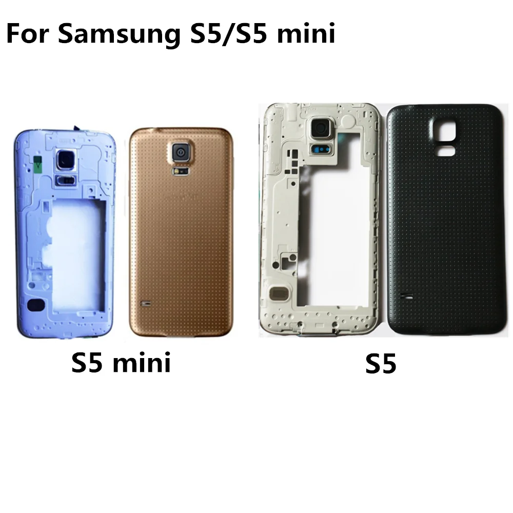 Чехол с полным покрытием корпуса для Samsung Galaxy S5 i9600 G900F mini G800 G800F средняя рамка +
