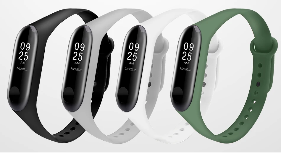 BOORUI mi band 3 ремешок на запястье для Xiaomi mi band 3 силиконовый mi band 3 Аксессуары Красочные pulsera correa mi 3 замена
