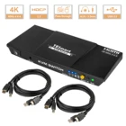 KVM-переключатель 4K HDMI, 2 порта HDMI, 2x1KVM-переключатель, 2 в 1, выход, поддержка USB, 2.0 портов, клавиатура и мышь