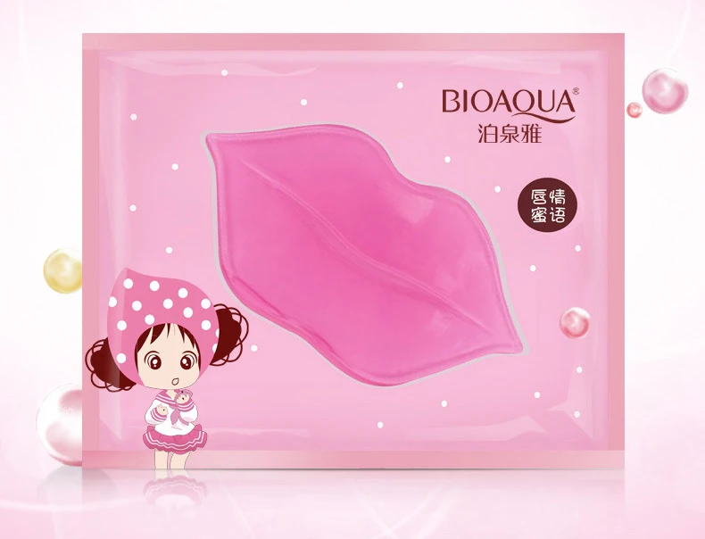 Bioaqua/коллагеновая глубоко увлажняющая маска для губ с кристаллами ухода за