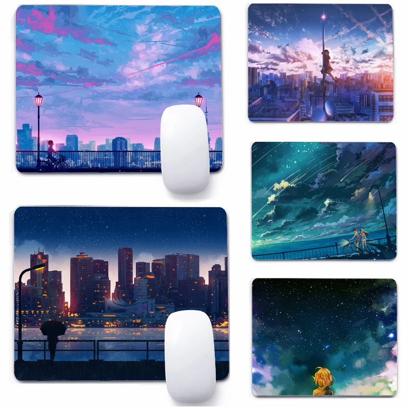

cartoon Anime moon landscape Mouse Pad Deskpad Gaming Writing Desk Mat Keyboard Mats For Office Home Computer Mousepad